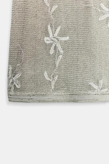OVERSIZE METALLIC THREAD KNIT TOP - Silver by Zara - Image 7
