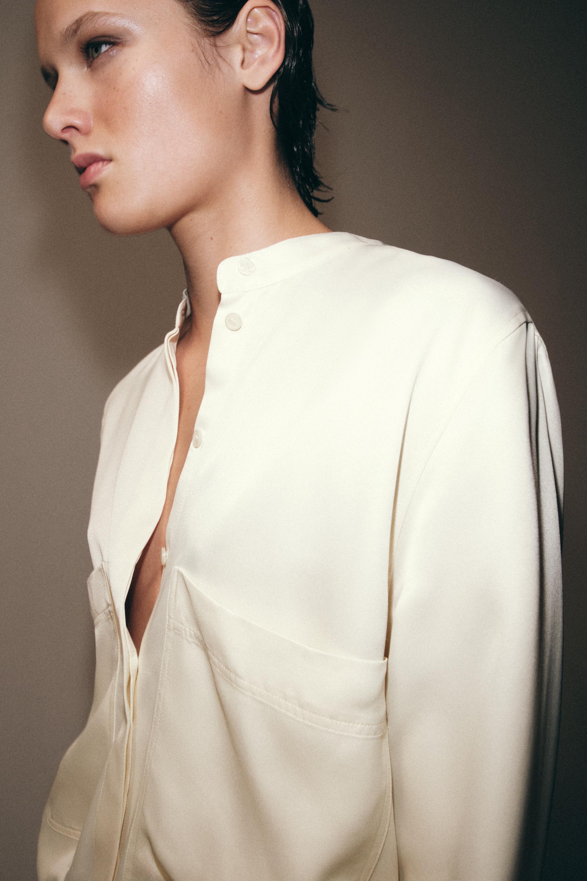 ZW COLLECTION SATIN EFFECT SHIRT