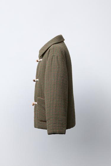 VESTE À CARREAUX BRANDENBOURG - Vert olive de Zara - Image 2