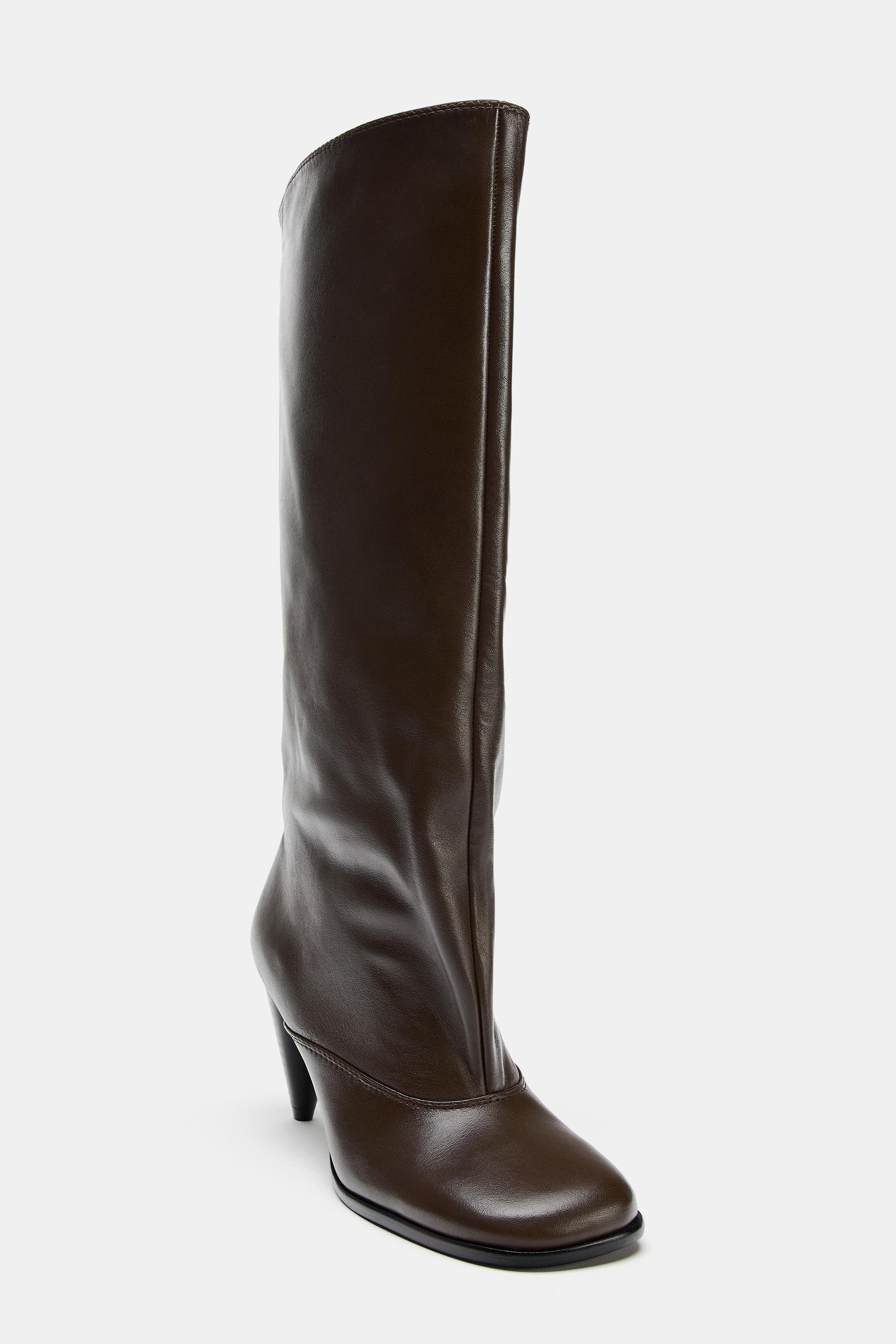 LEATHER HEELED BOOTS