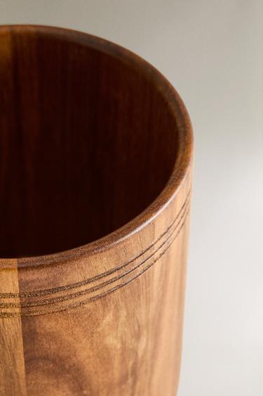 POT À USTENSILES EN BOIS - Marron de Zara - Image 2