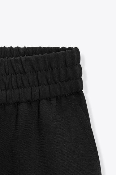 SHORTS WITH ELASTIC WAIST - Black by Zara - Image 5