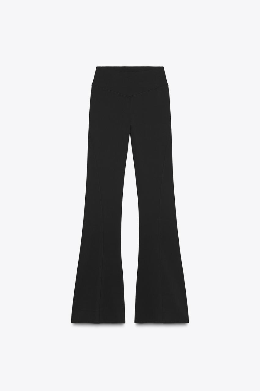 SEAMLESS POLYAMIDE FLARE TROUSERS