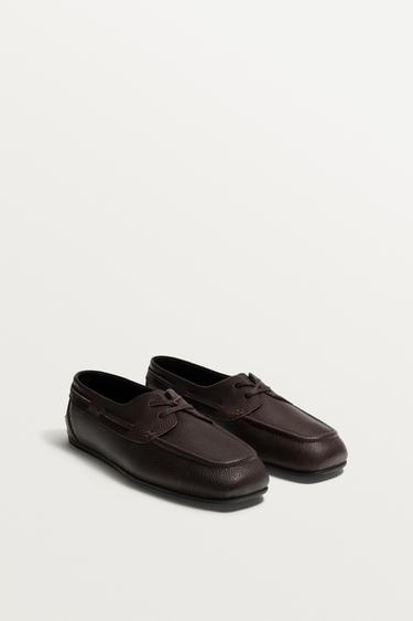 SABATES NÀUTIQUES DE PELL - Marró de Zara