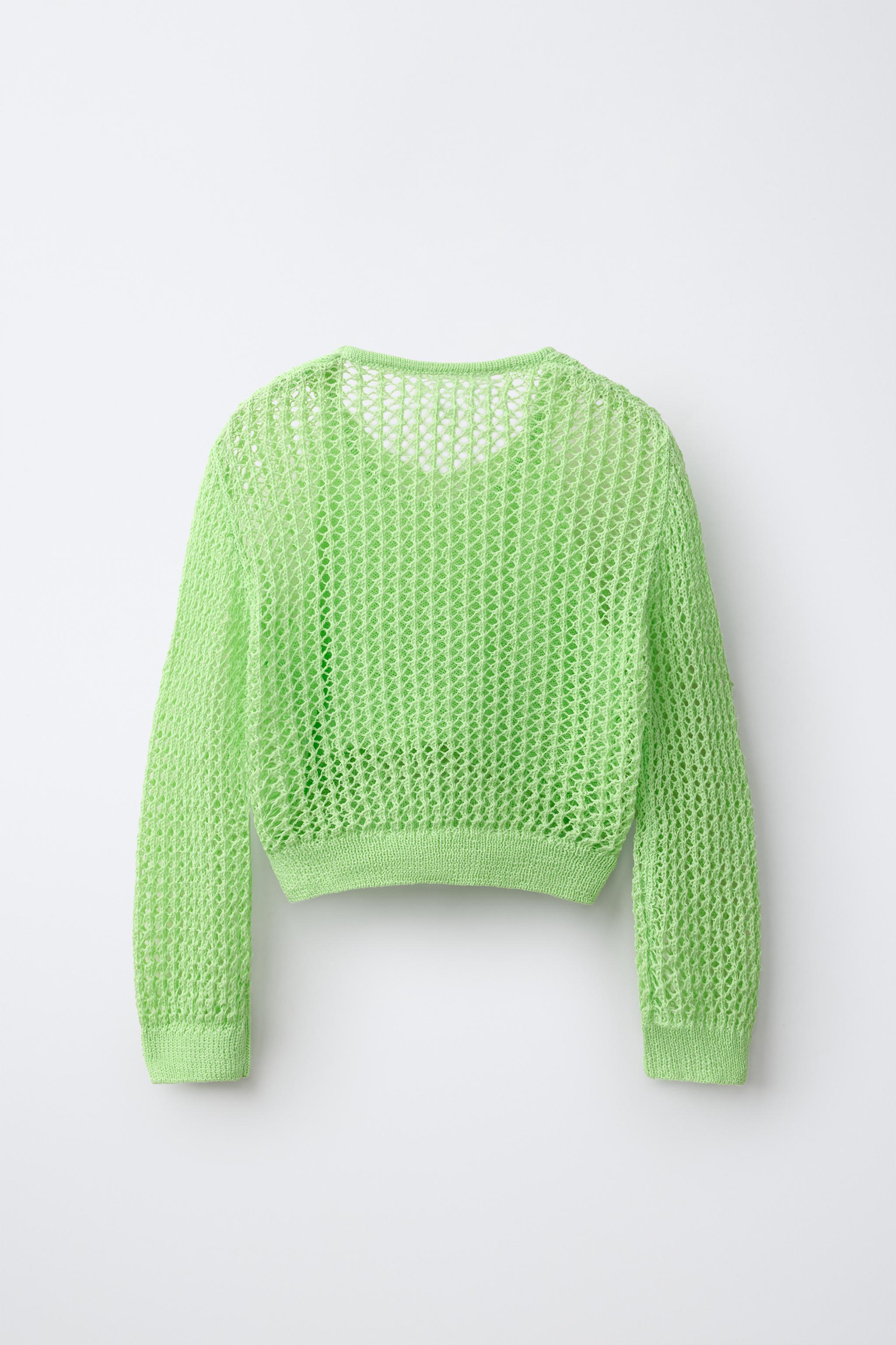 Детские свитеры Zara DOUBLE-LAYER MESH JUMPER — фото 3