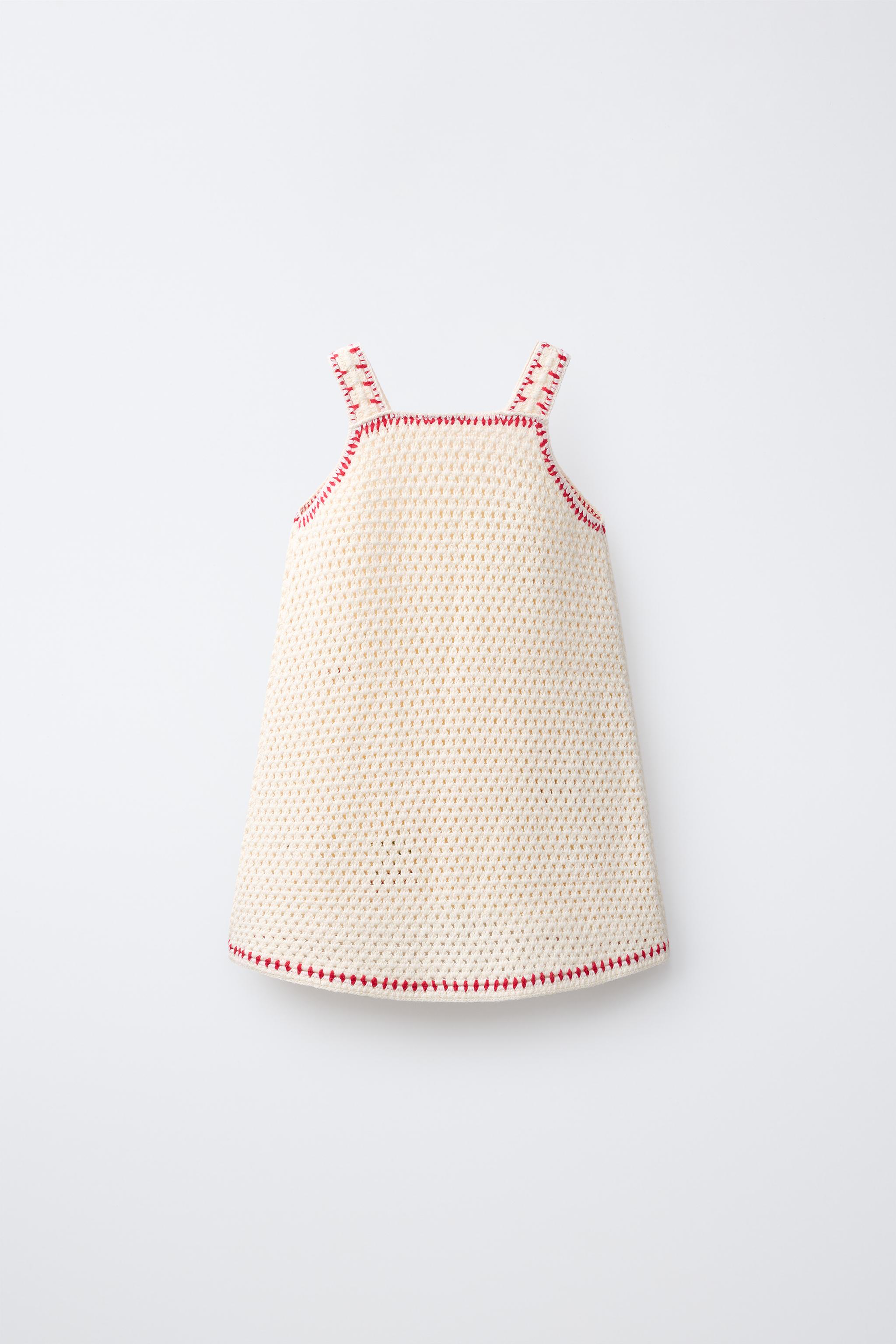 KNIT CROCHET CHERRY DRESS