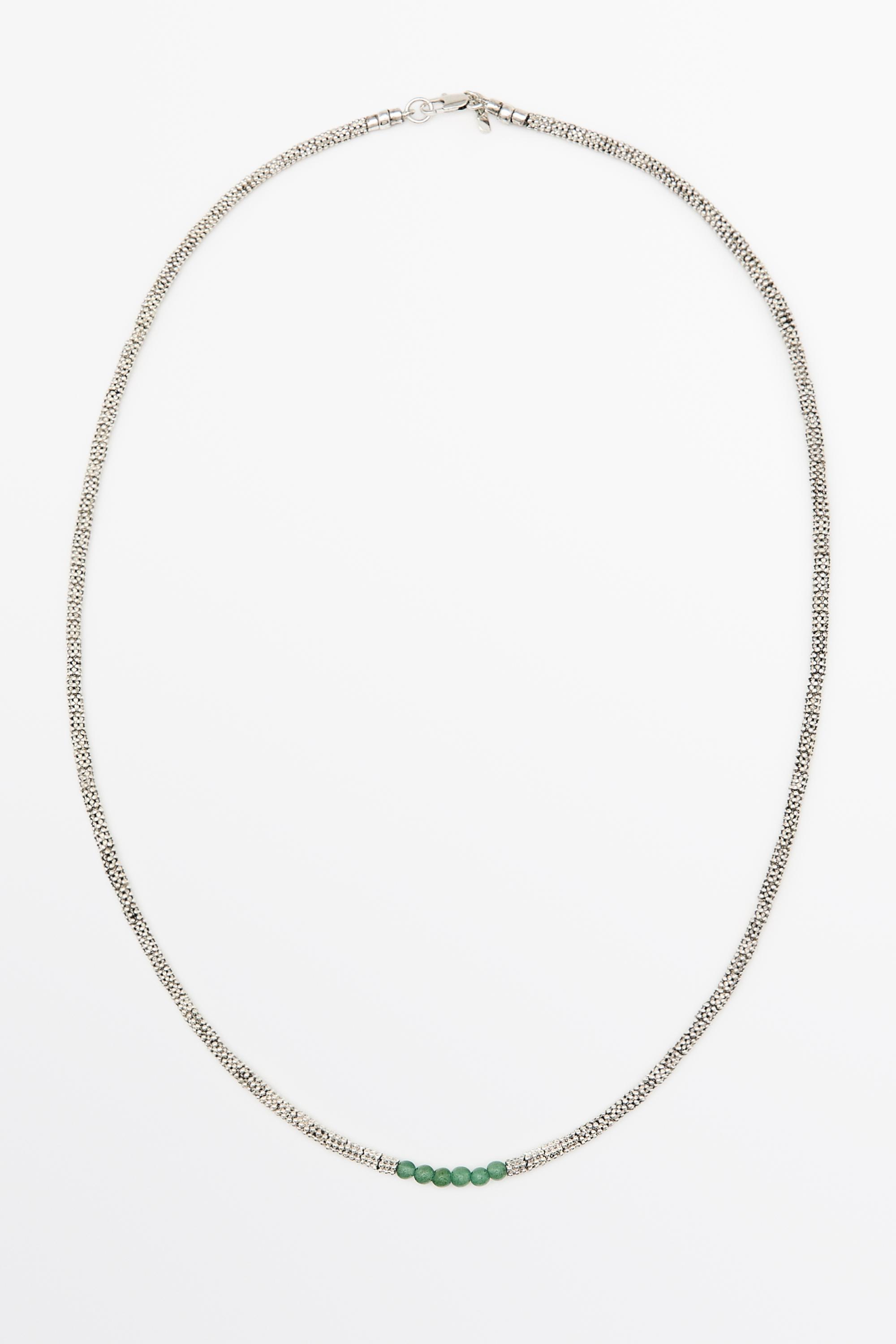 Mixed bead detail necklace - Green | ZARA United States