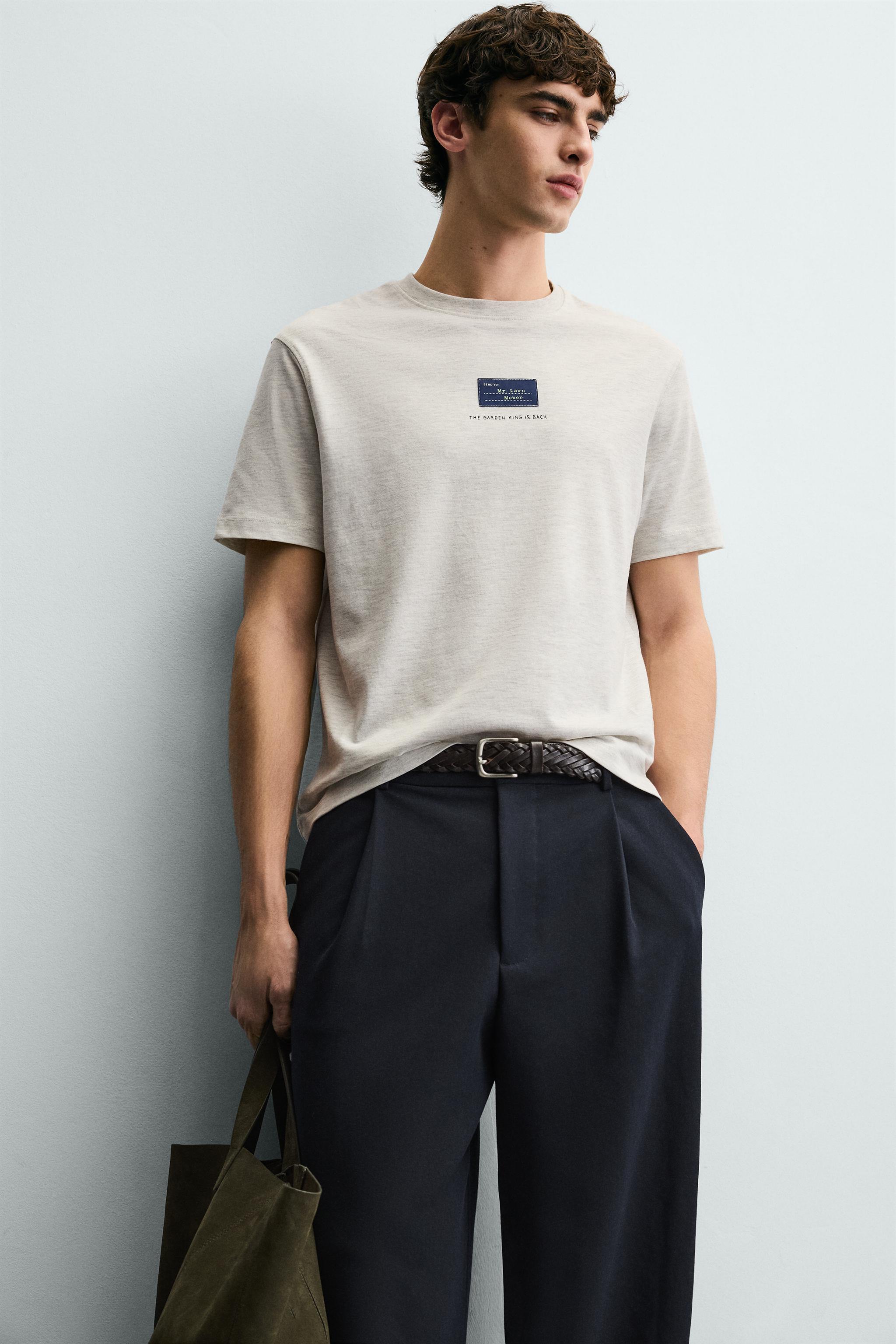 CONTRAST PRINT T-SHIRT