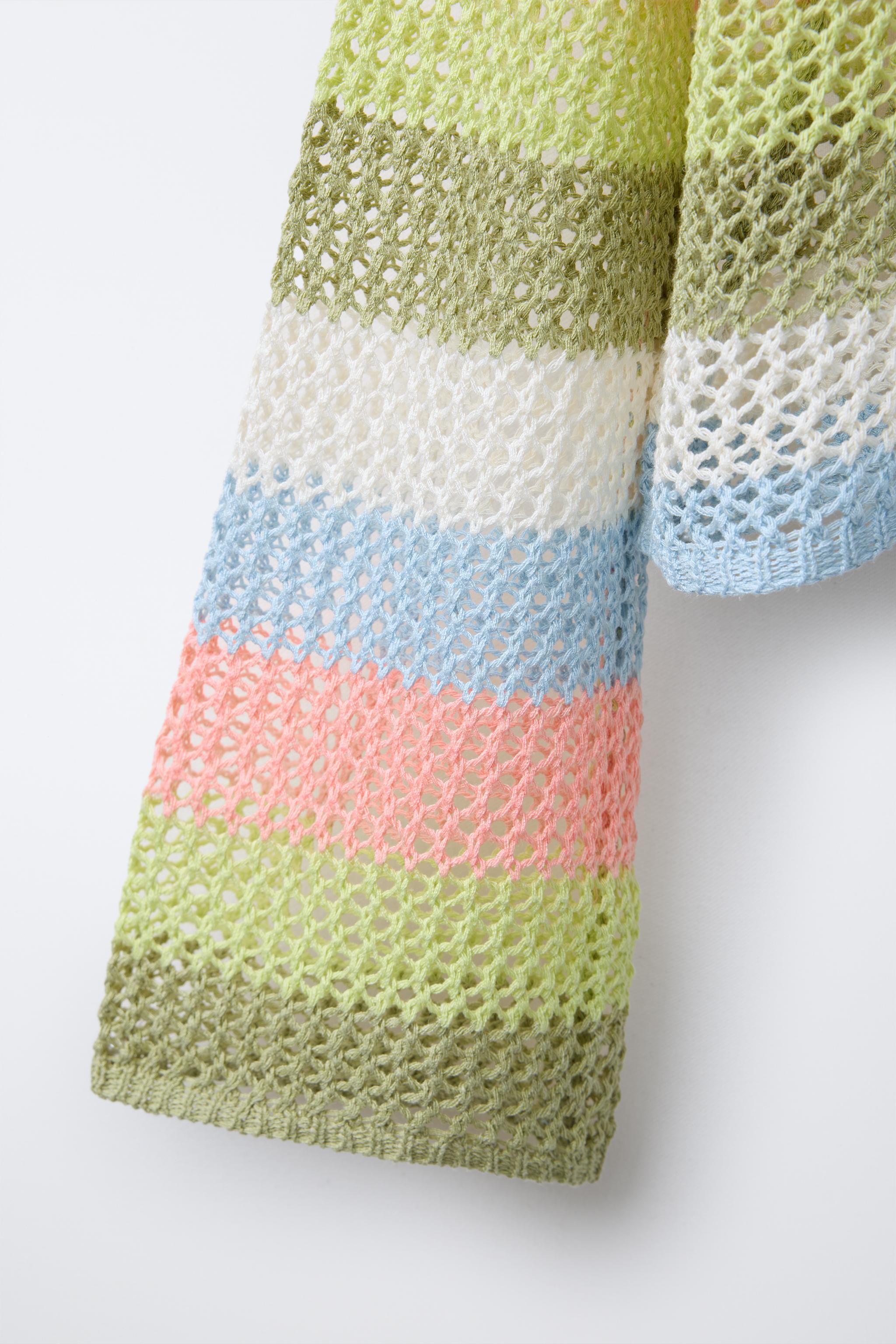 【SATIIIZ】Keron mesh striped knitwear Striped knitted fitted top - Women | MANGO Slovakia