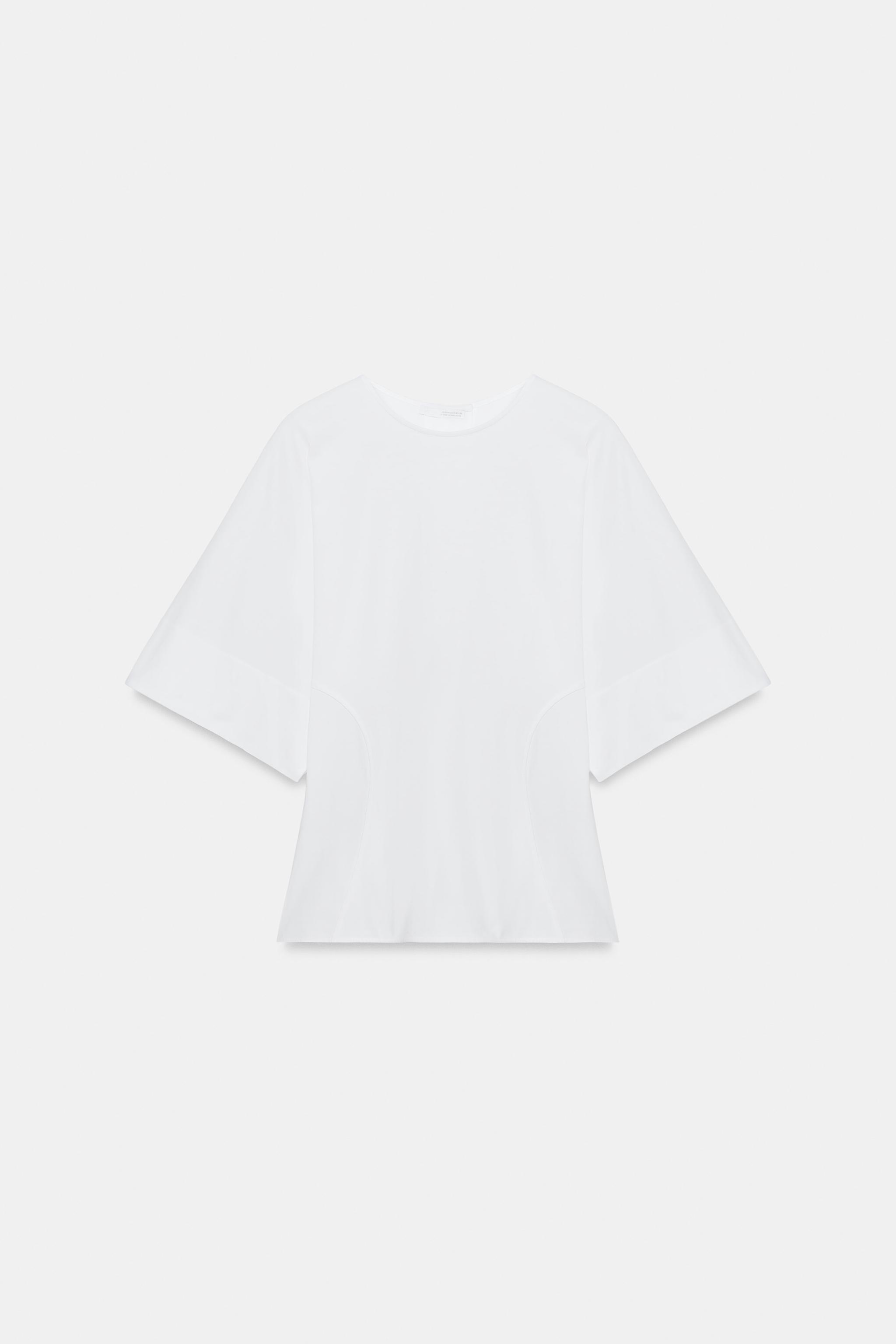 Женские футболки Zara BACK-BUTTON T-SHIRT — фото 5