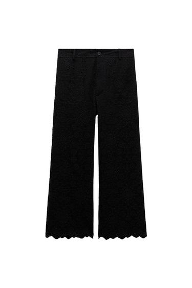 TROUSERS WITH CUTWORK EMBROIDERY
