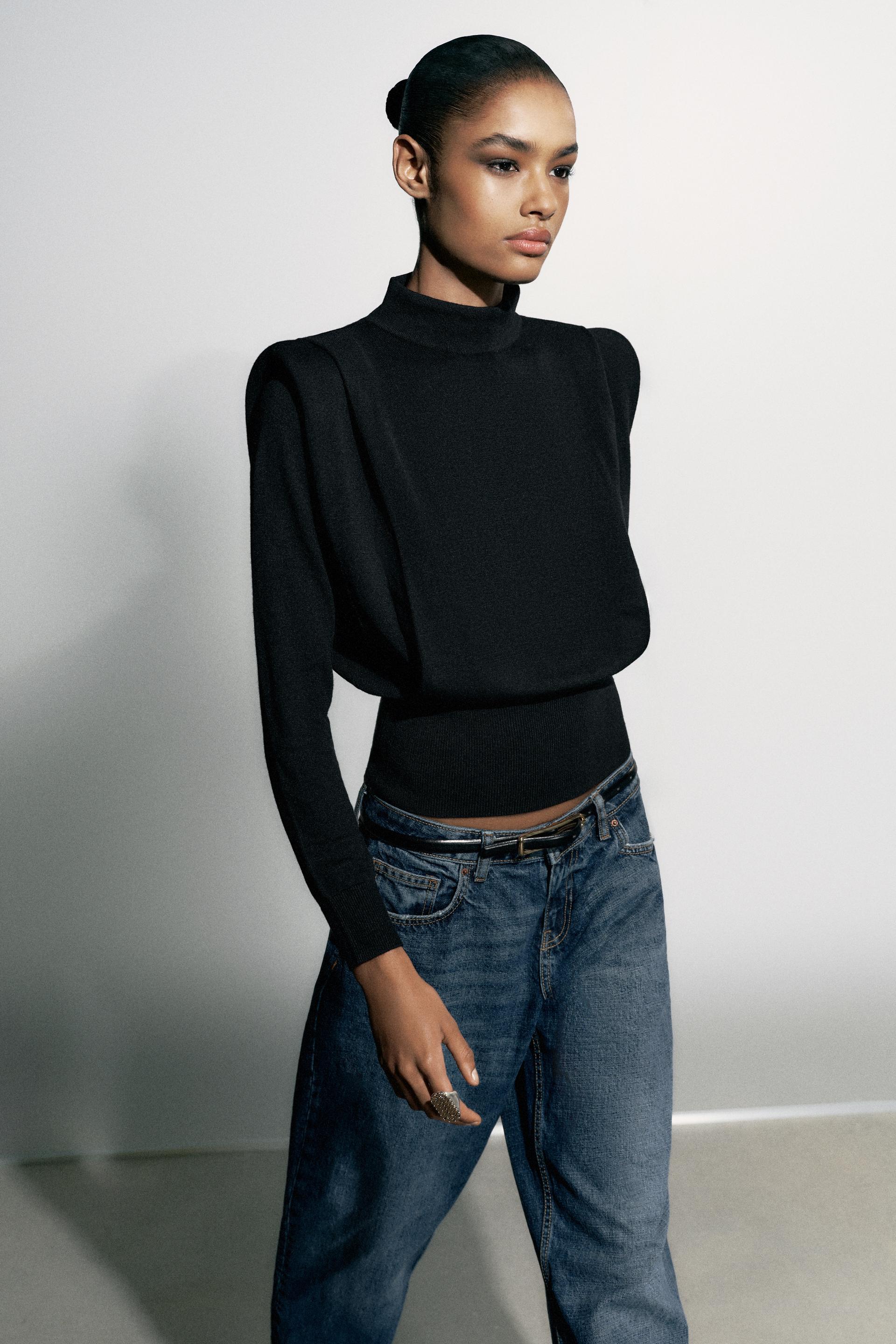 SHOULDER PAD KNIT SWEATER thumbnail 4