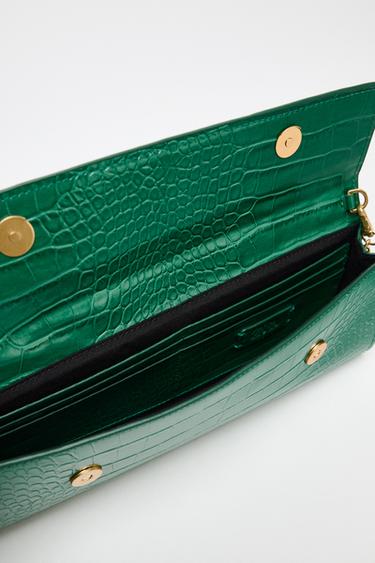 CROCODILE HANDBAG - Green by Zara - Image 3