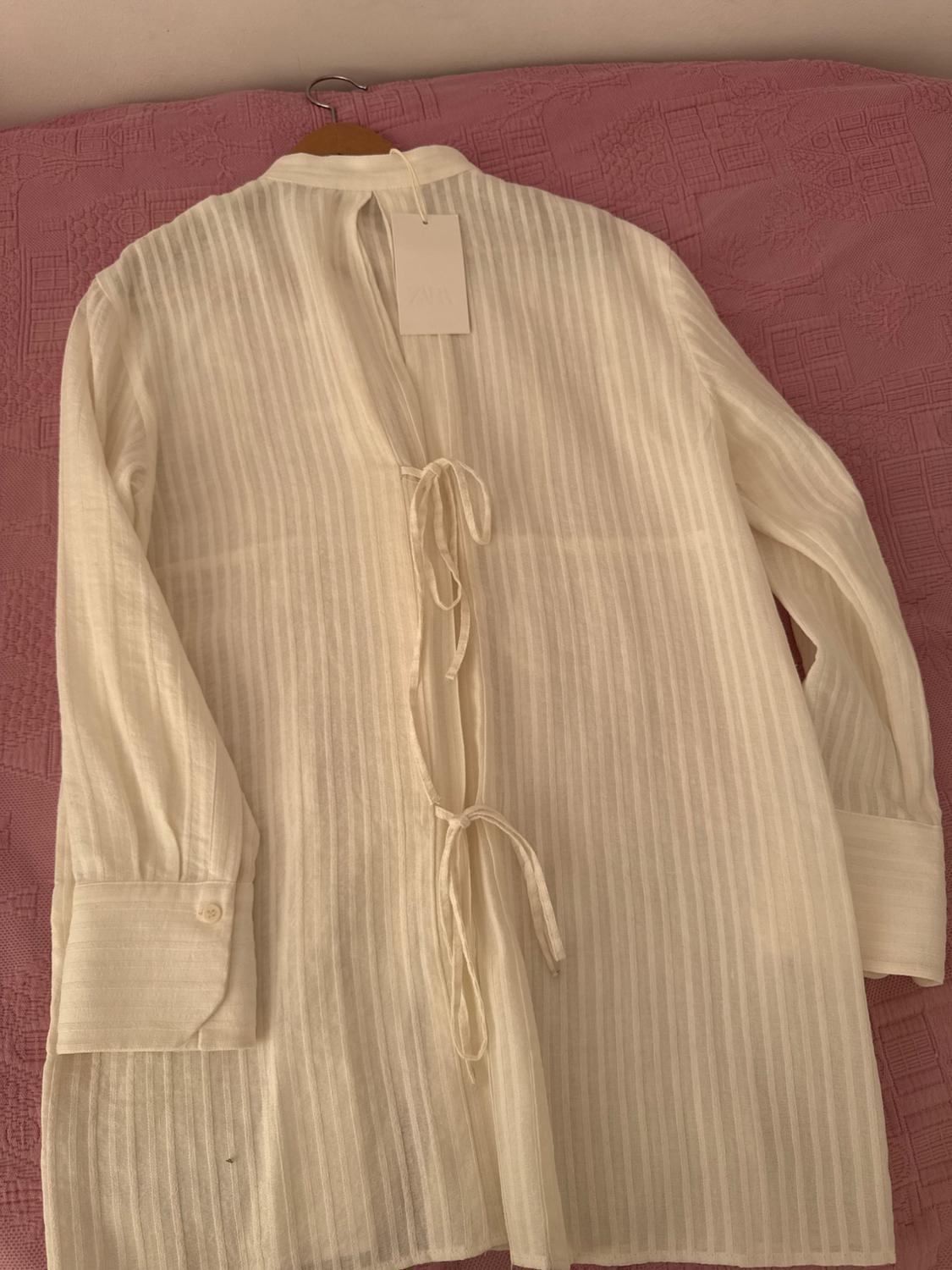 ZW COLLECTION STRIPED SHIRT WITH LACES - Image 3
