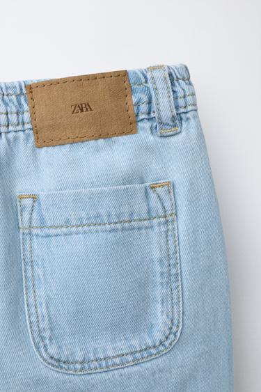 TAPERED WIDE JEANS - Light blue by Zara