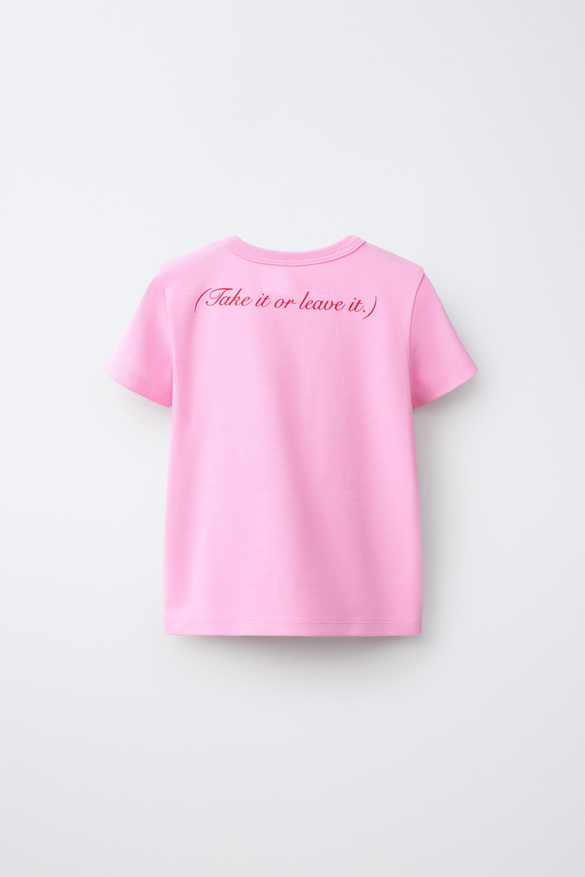TEAM SIX SEVEN PRINT T-SHIRT — Neon pink