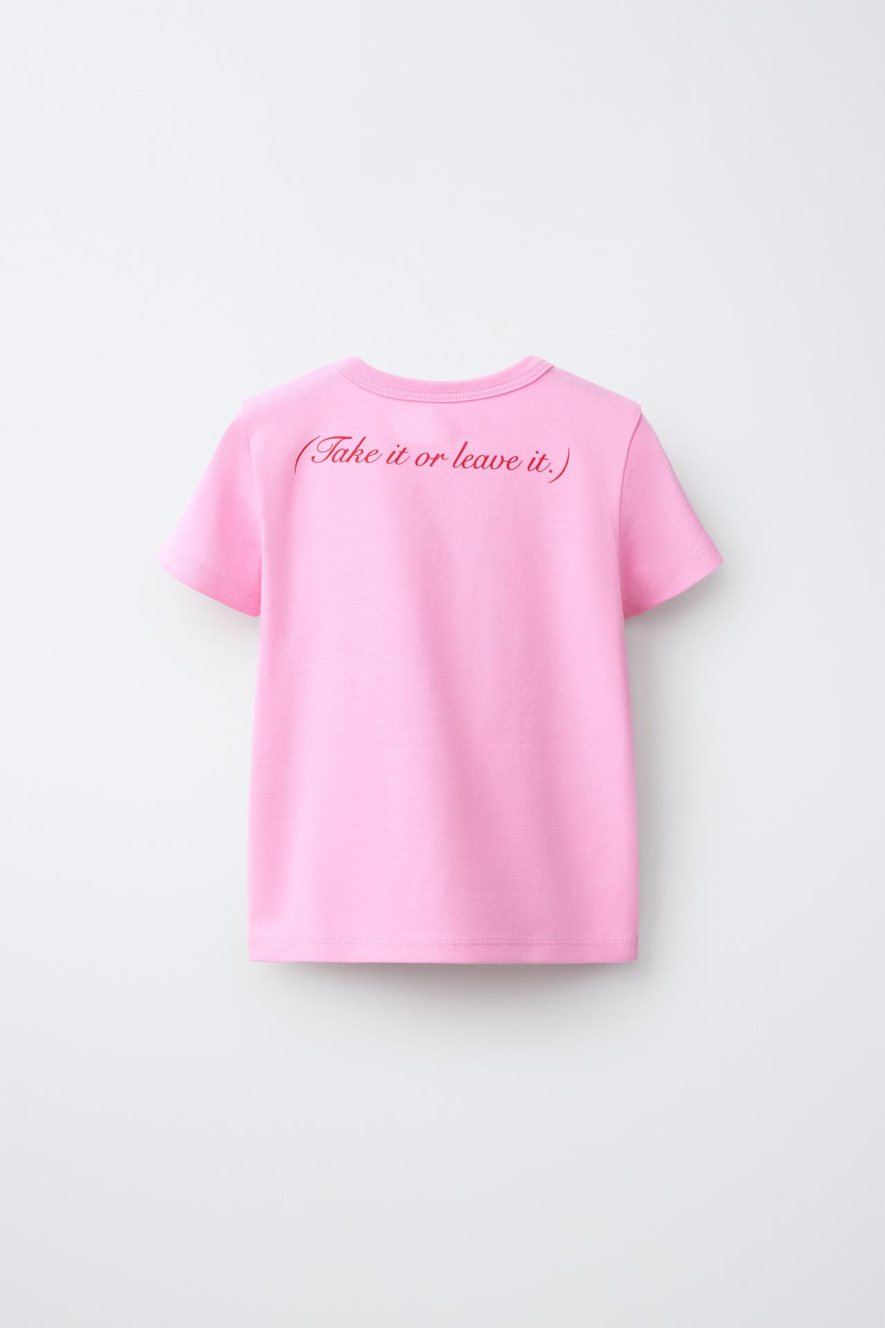 TEAM SIX SEVEN PRINT T-SHIRT — Neon pink