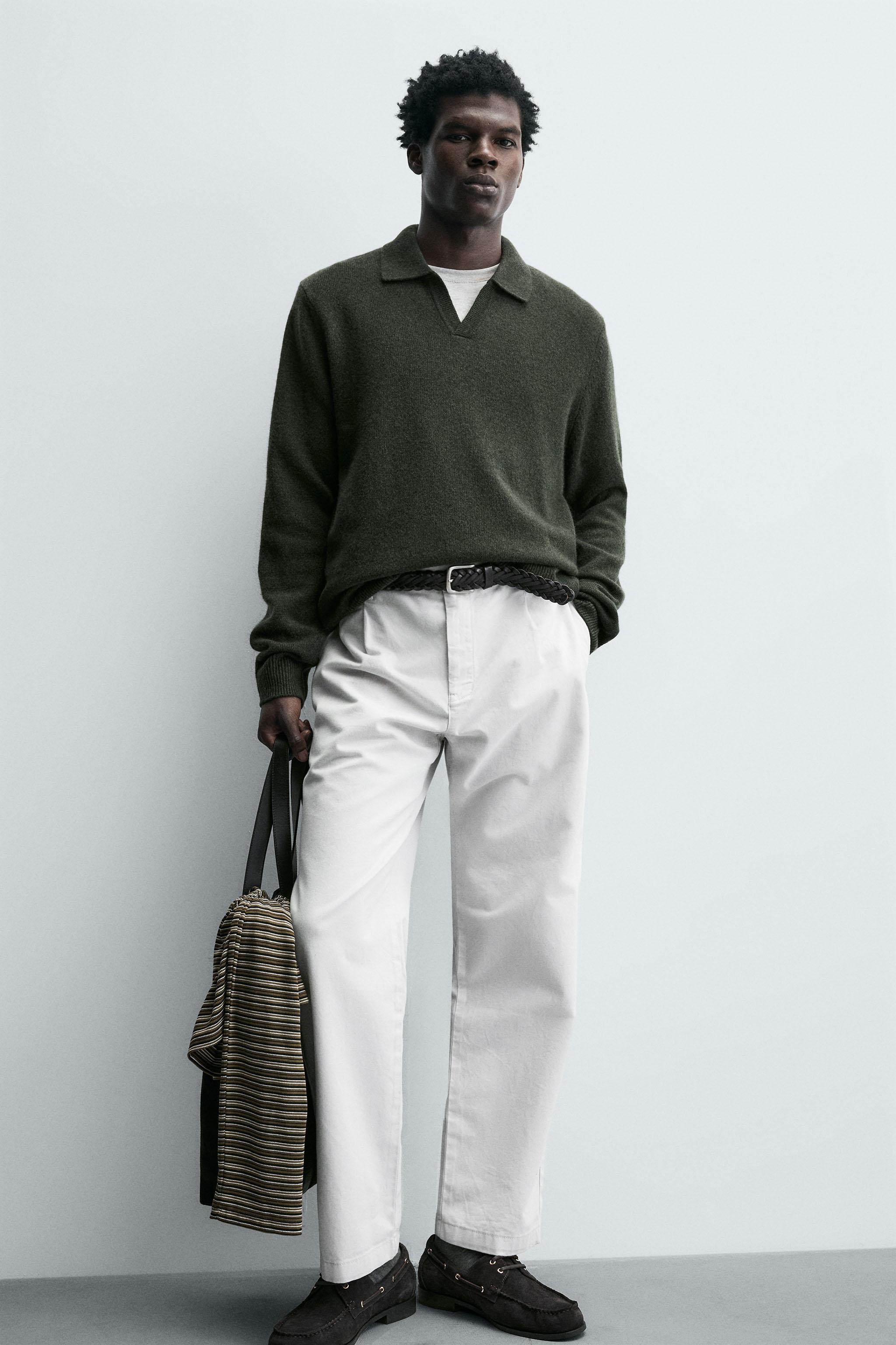 100% WOOL KNIT POLO SHIRT - GREEN | ZARA United States