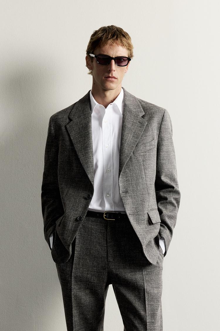 SAKO DE TRAJE DE LANA Y LINO AARON LEVINE X ZARA 2