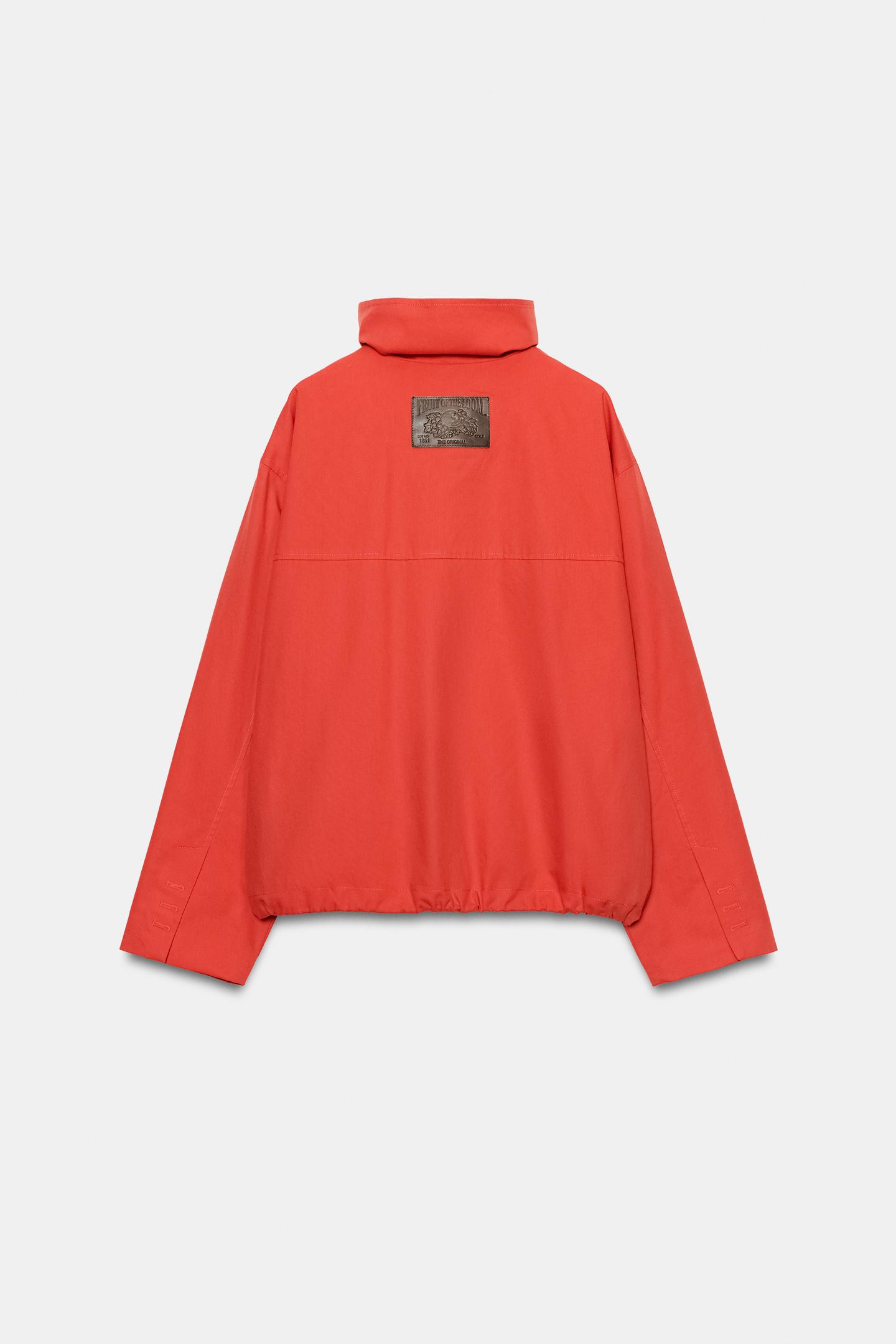 Женская куртка Zara Fruit OF the Loom™ Stand-Collar, цвет: Красный — фото 2