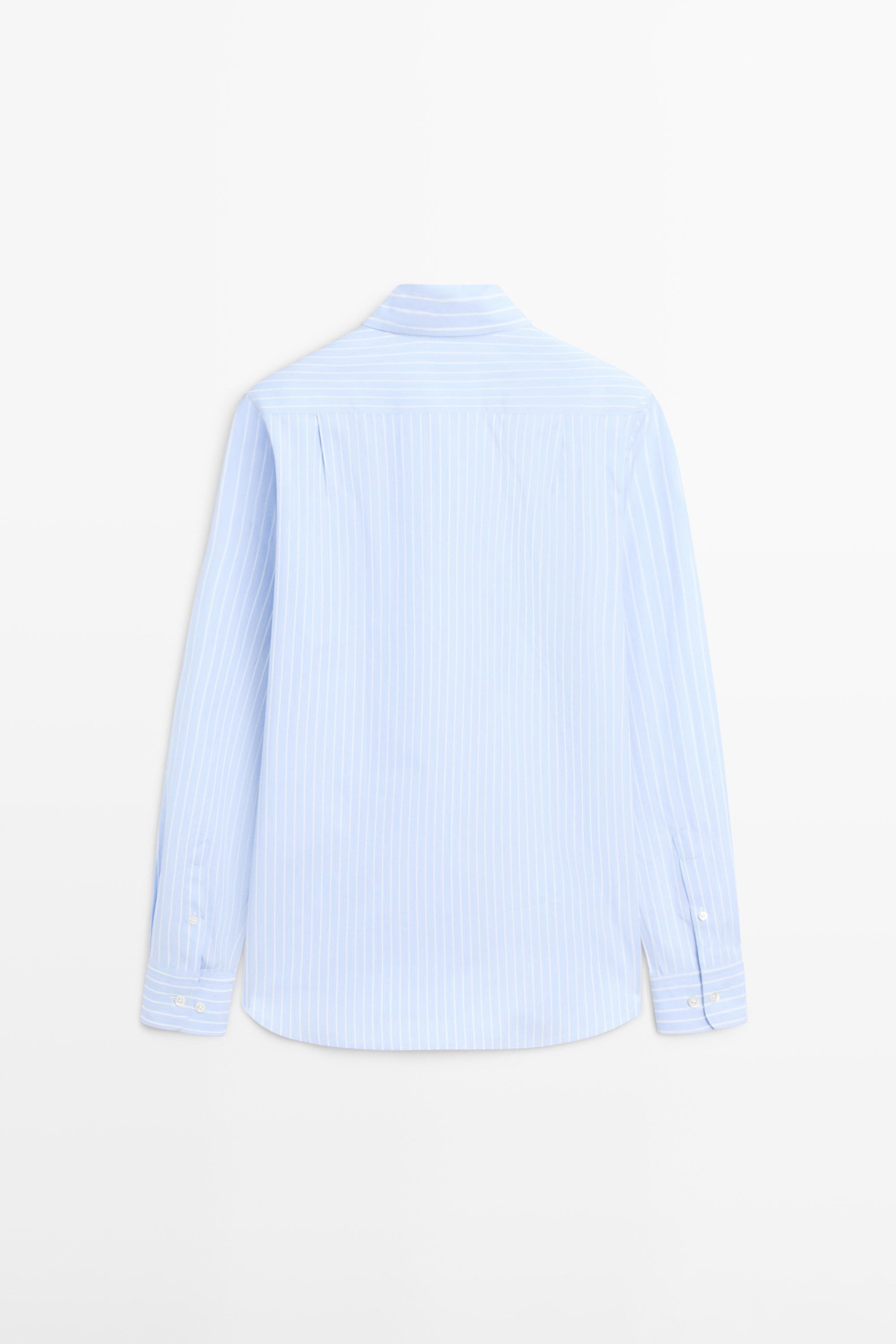 Regular fit pinstriped shirt