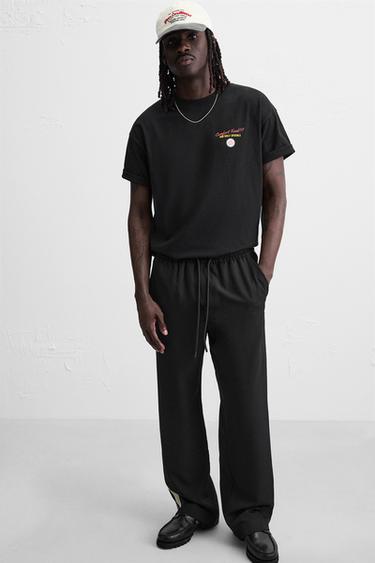 T-SHIRT IMPRIMÉ BIMATIÈRE - Noir de Zara - Image 4