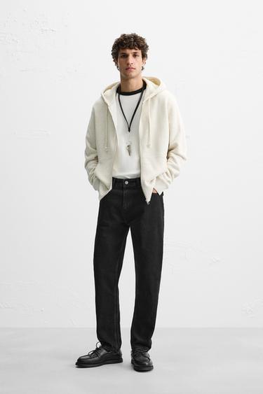 JEANS SLIM FIT TAPERED - Negro de Zara