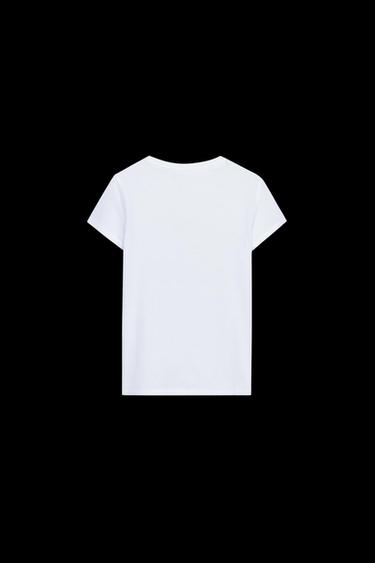 WASHED-EFFECT T-SHIRT - White by Zara