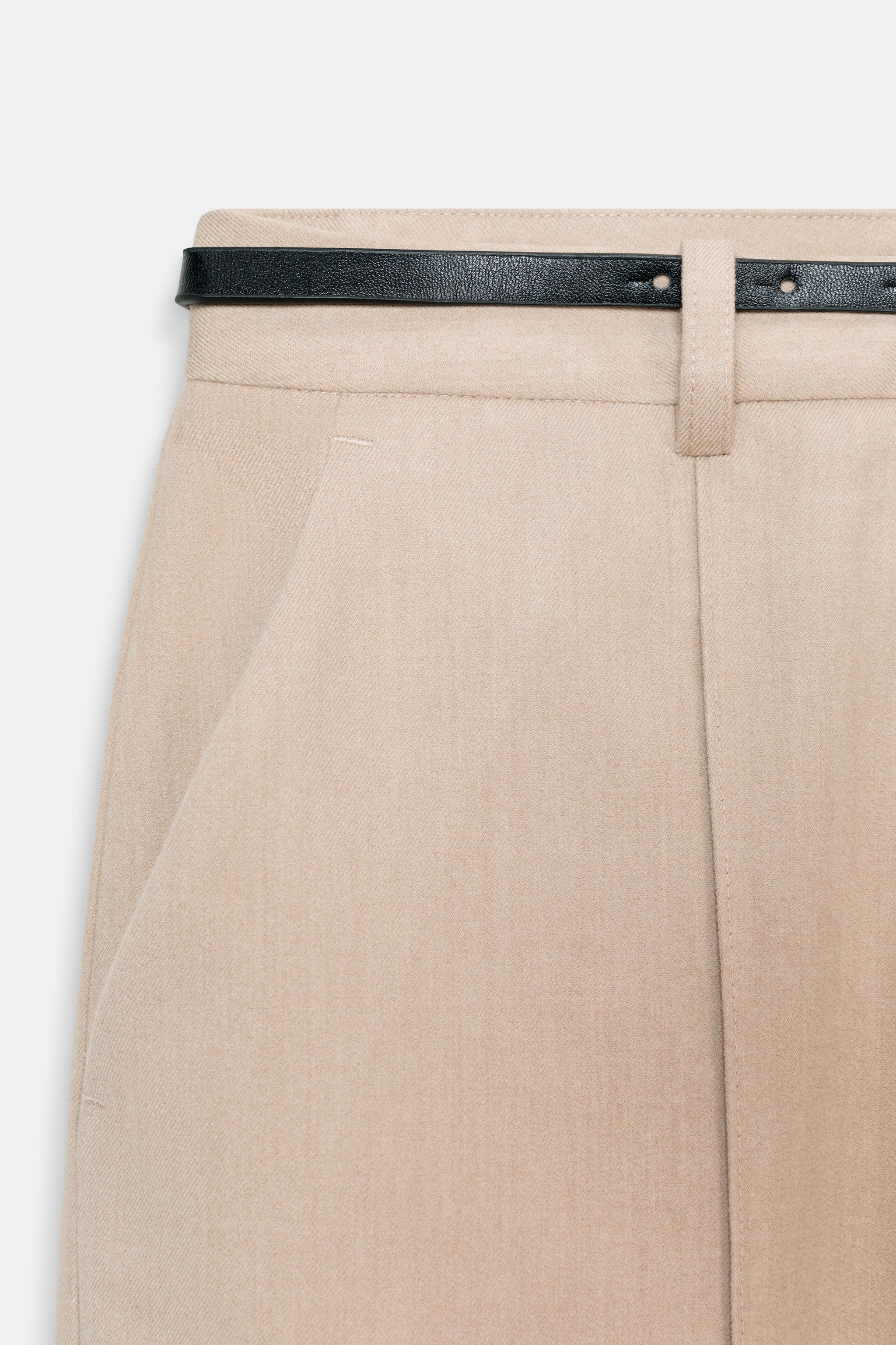 STRAIGHT-LEG PANTS WITH BELT