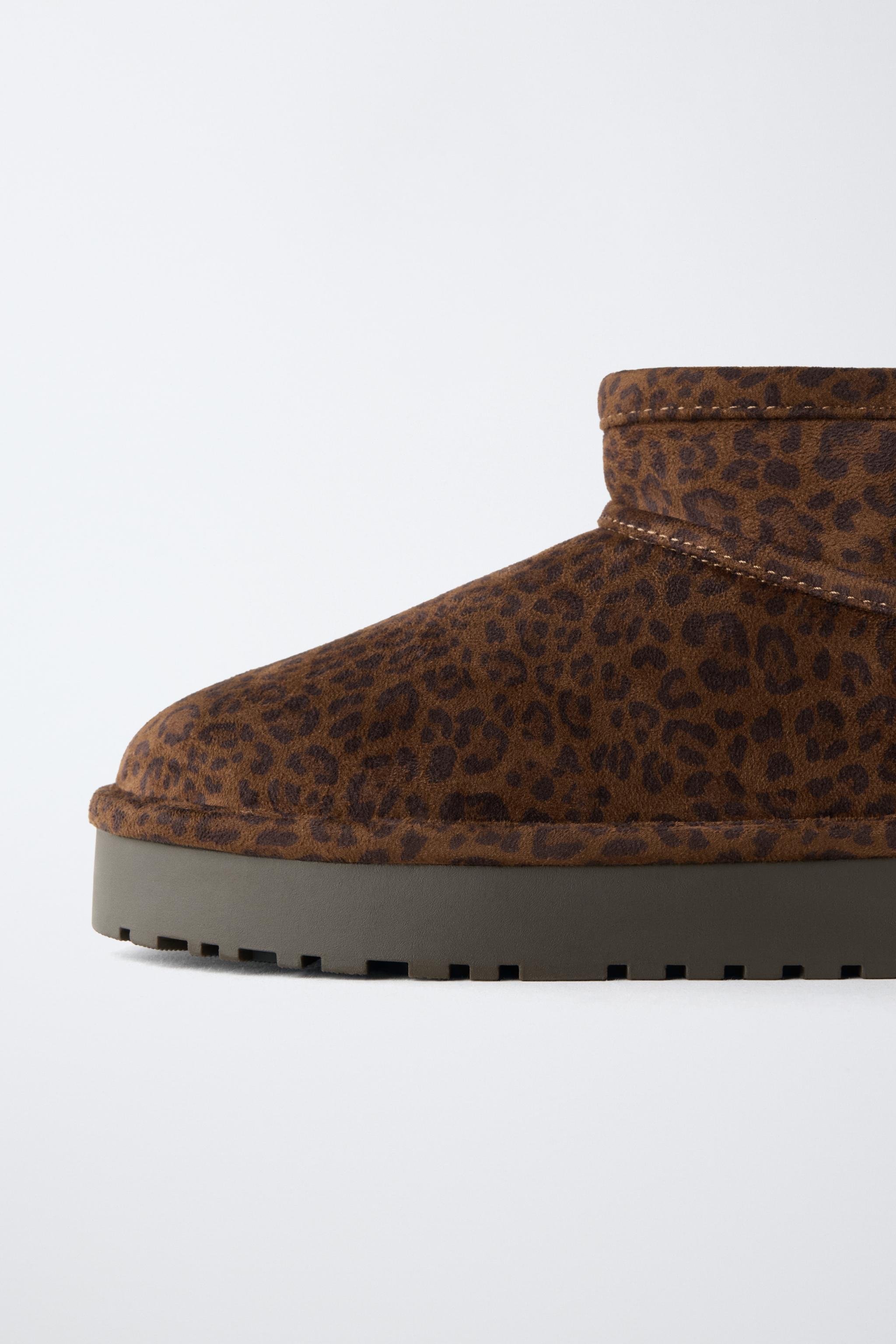 BOTTINES ANIMAL PRINT DOUBLÉES