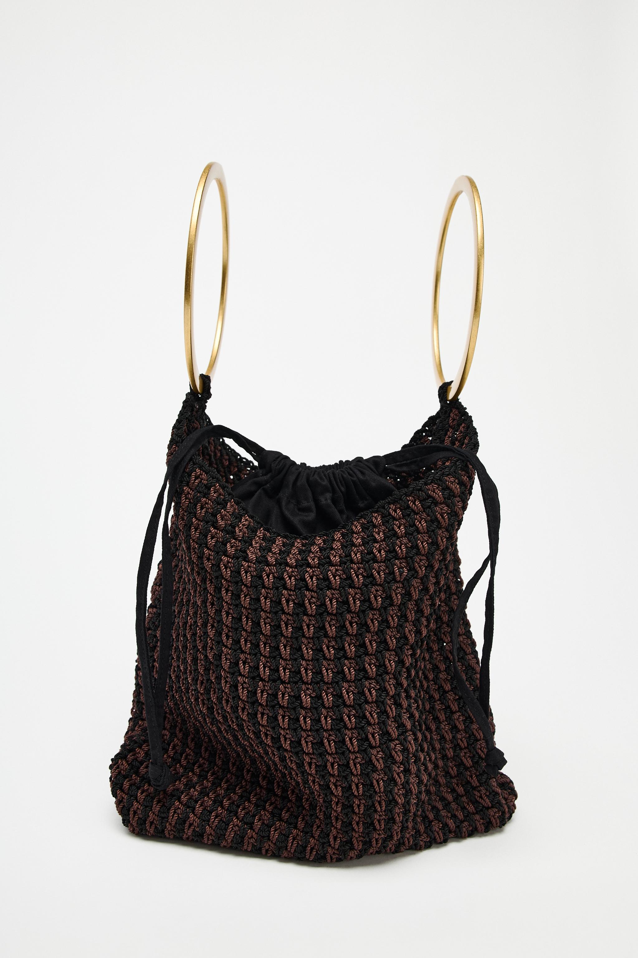 【ZARA】メタルハンドルハンドバッグ 6505/510 ZARA】メタルハンドルハンドバッグ 6505/510 (ZARA/ハンドバッグ