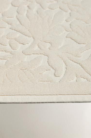 JACQUARD COTTON BATH MAT - Ivory by Zara - Image 1