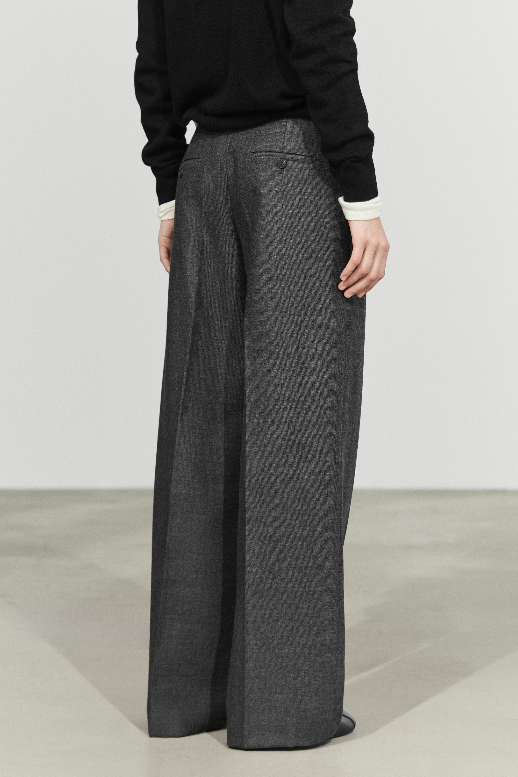 Pantalon de costume en flanelle 100 % laine