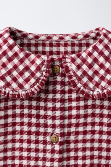 2-6 YEARS/ GINGHAM PYJAMAS - Burgundy by Zara