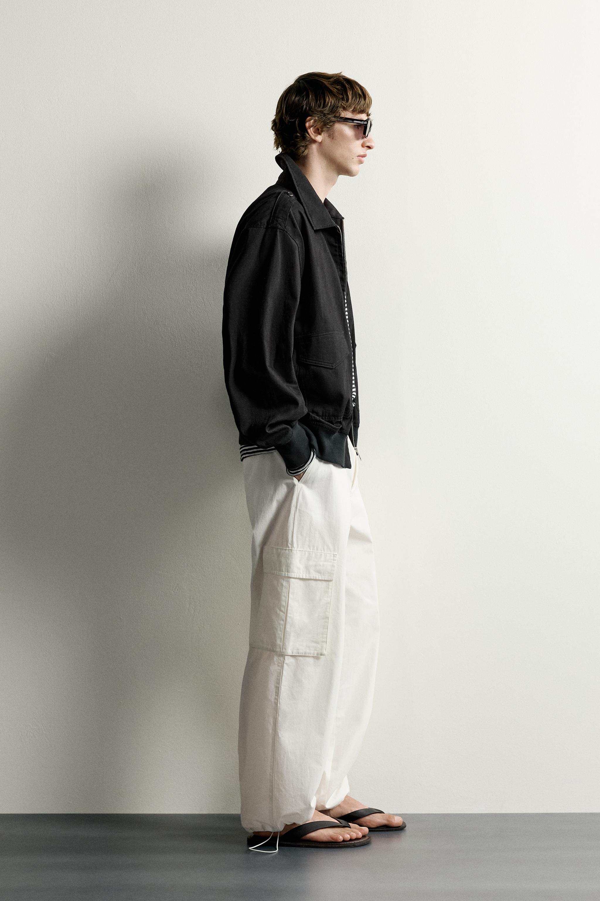 Мужские куртки Zara RELAXED-FIT JACKET WITH TABS — фото 4