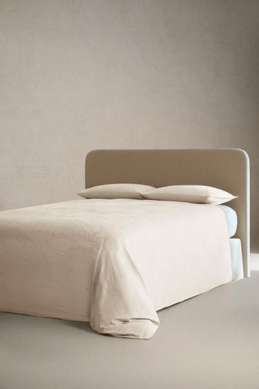 SATEEN JACQUARD DUVET COVER - Oyster-white by Zara - Image 1