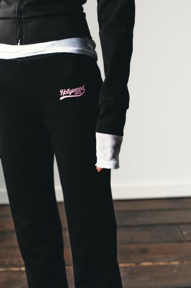 FLARE FLEECE TROUSERS - Black by Zara - Image 3