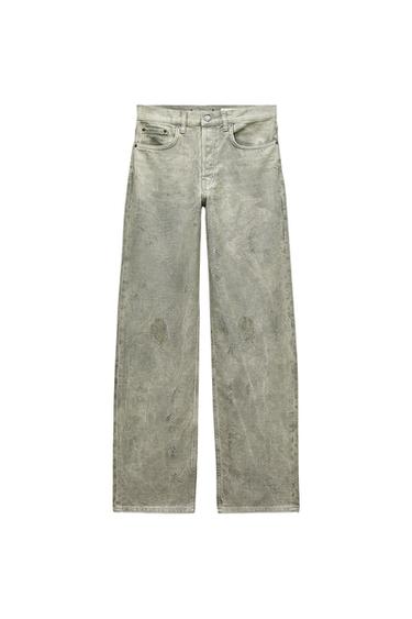 ZW COLLECTION SLIM FIT MID-RISE JACQUARD JEANS