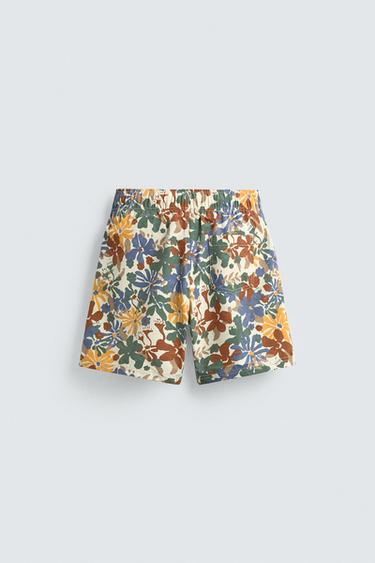 LONG FLORAL PRINT SWIM SHORTS - Multicoloured by Zara - Image 1
