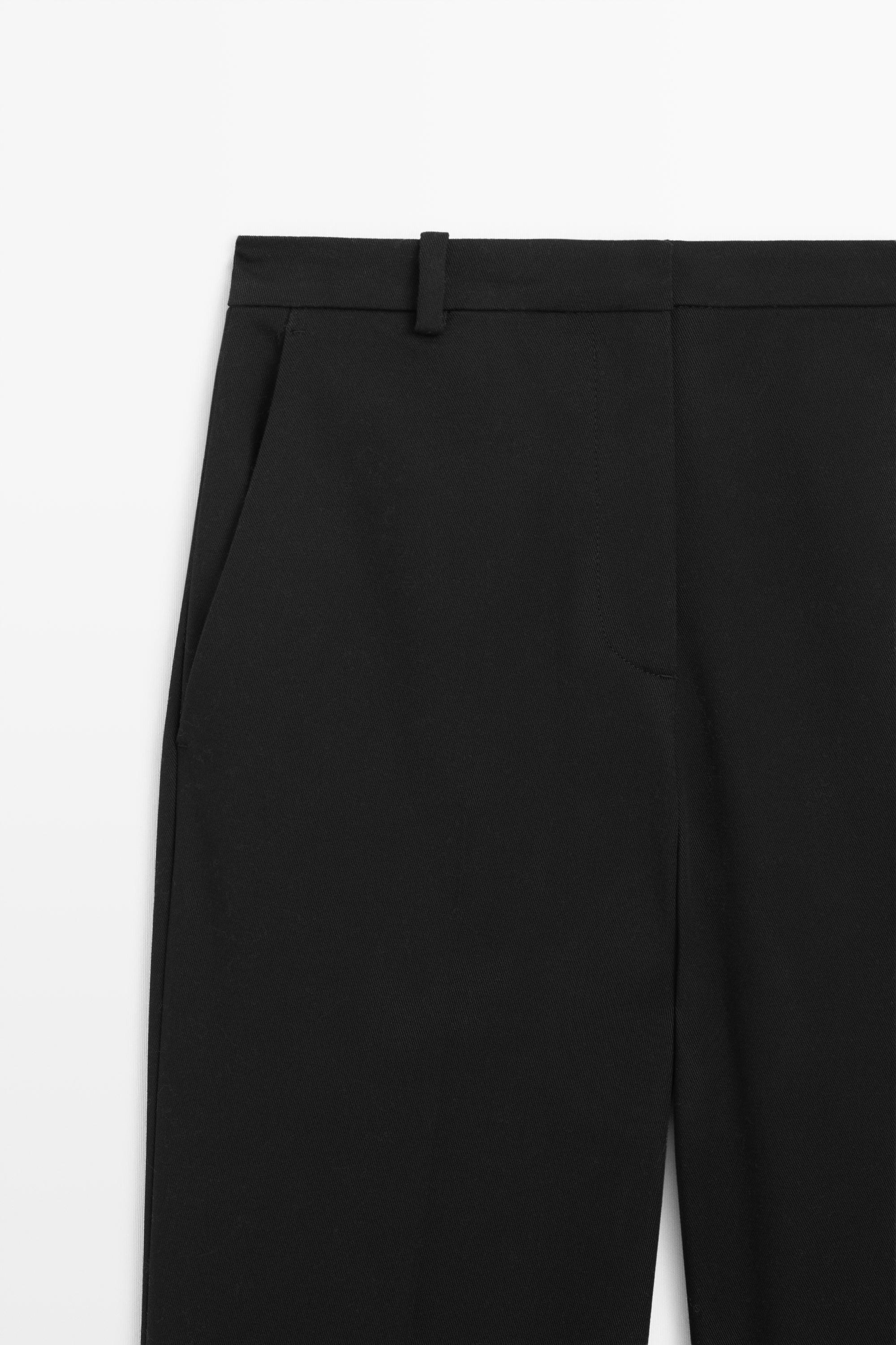 Straight stretch trousers