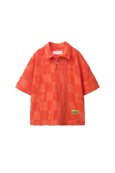 LOGO TERRY POLO SHIRT - Orange by Zara