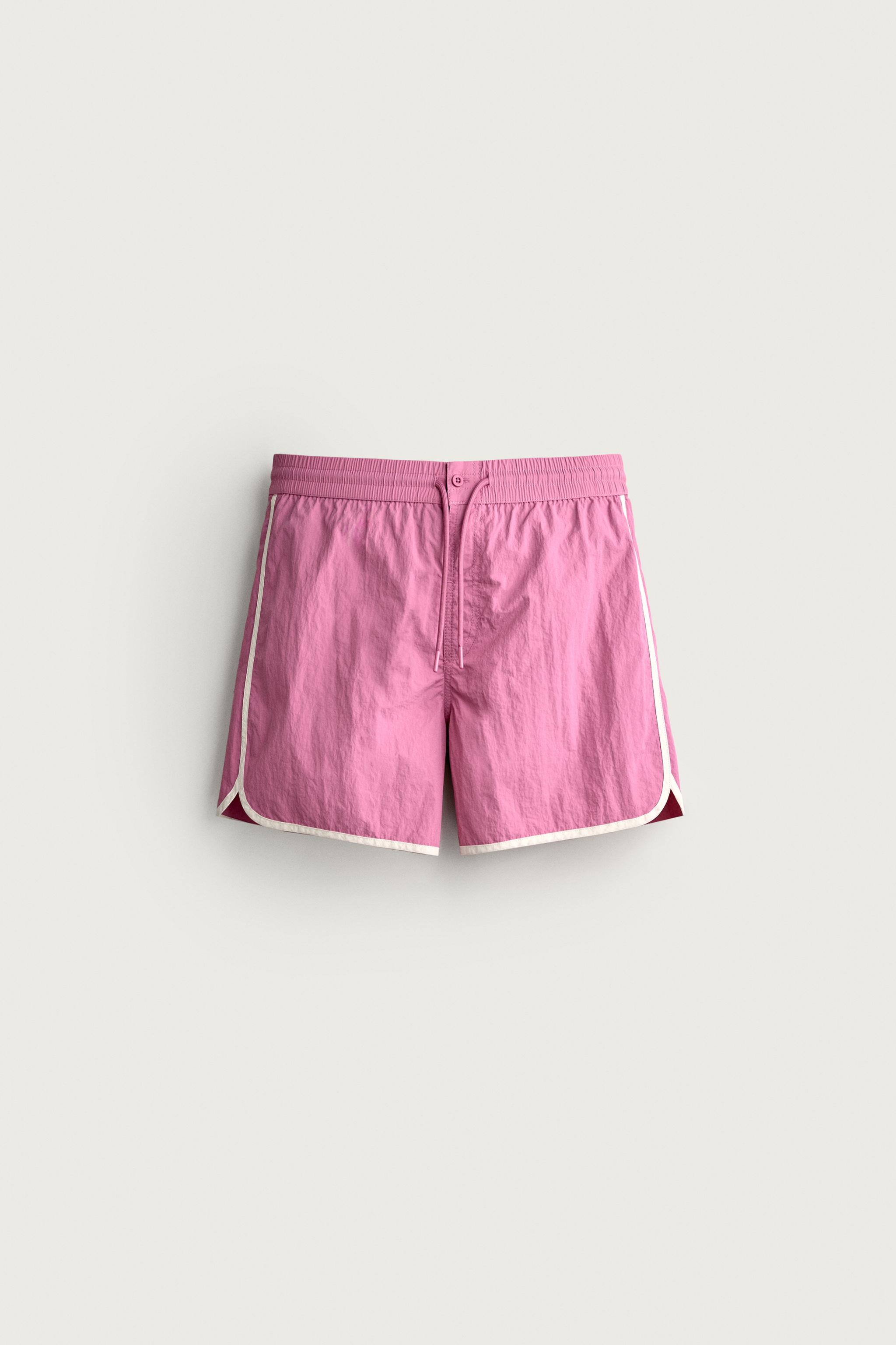 CONTRAST TRIM MID-LENGTH SWIMSUIT