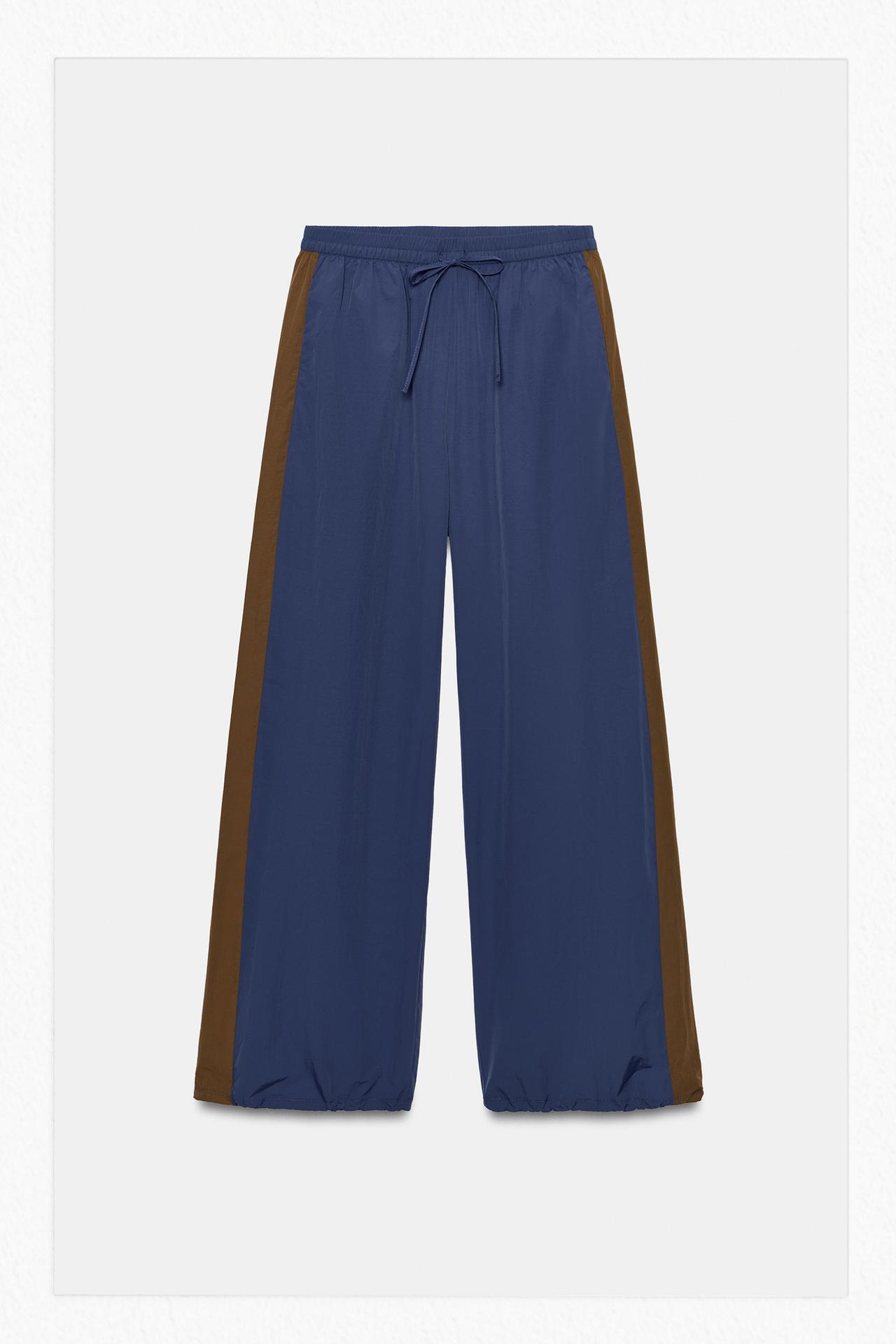 TECHNICAL SIDE STRIPE PANTS — Blue