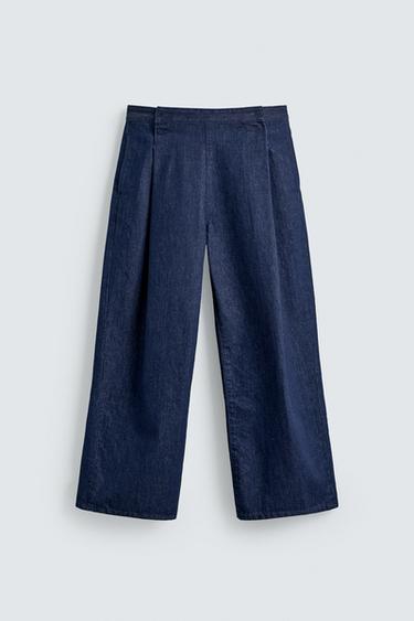 WIDE-LEG DENIM TROUSERS HARRY LAMBERT FOR ZARA X DISNEY - Navy blue by Zara