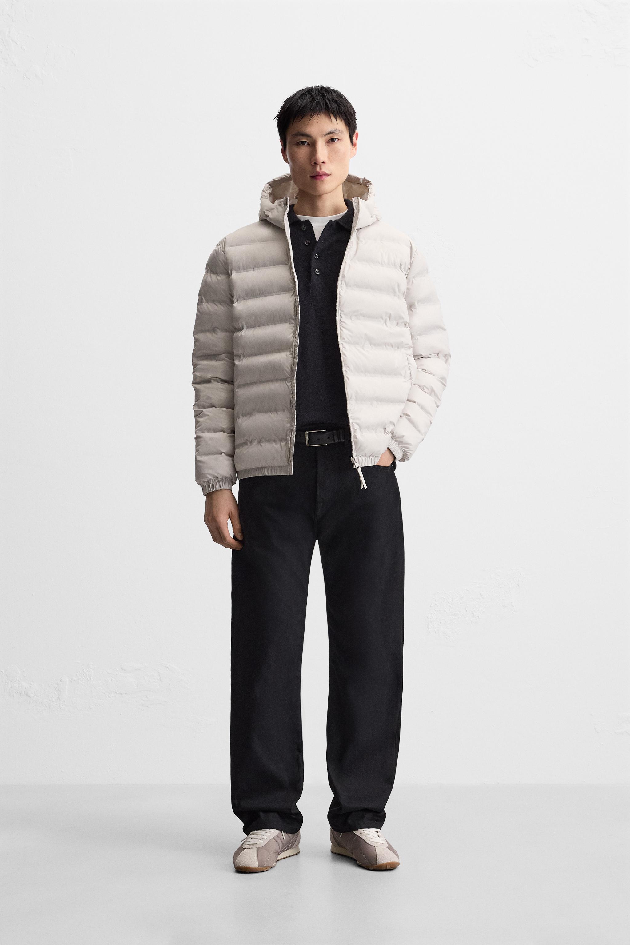 ZARA フードジャケット　Mサイズ 撥水加工テクニカルフードジャケット - ブラック | ZARA Japan
