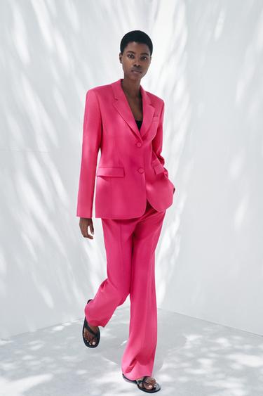 PANTALON ÉVASÉ COLLECTION ZW - Fuchsia de Zara - Image 3