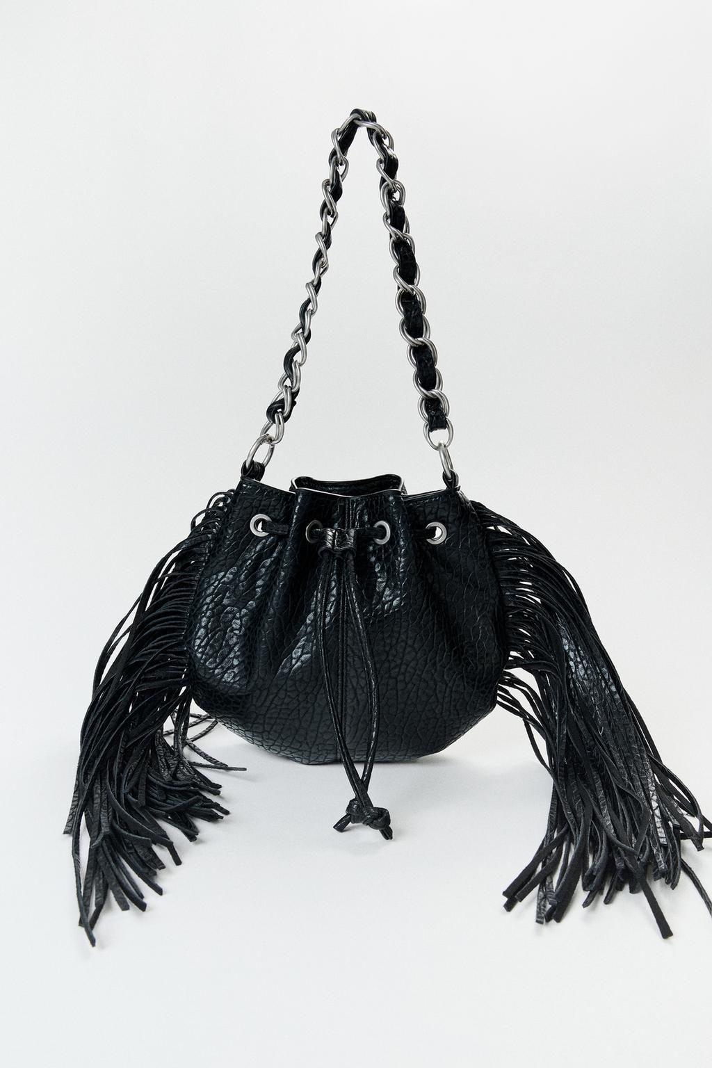 FRINGED SHOULDER BAG
