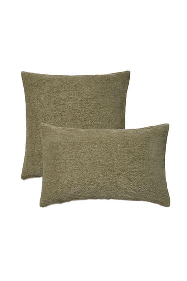 CHENILLE KUSSENHOES - Middengroen van Zara