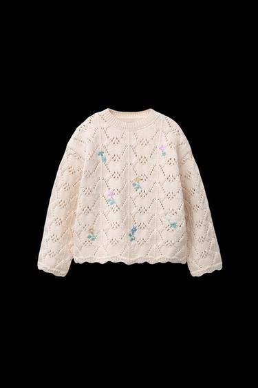 JERSEY PUNTO FLORES - Crudo de Zara - Imagen 0