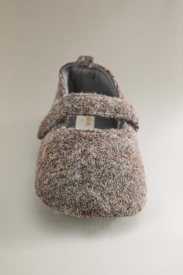 KIDS' WOOL-EFFECT BALLERINAS - Grey by Zara - Image 4